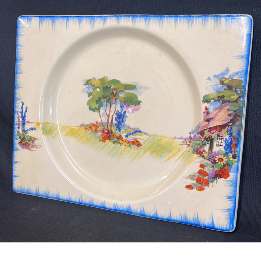 Clarice Cliff 1930's 'The Biarittz' rectangular plate - VIN889X-1