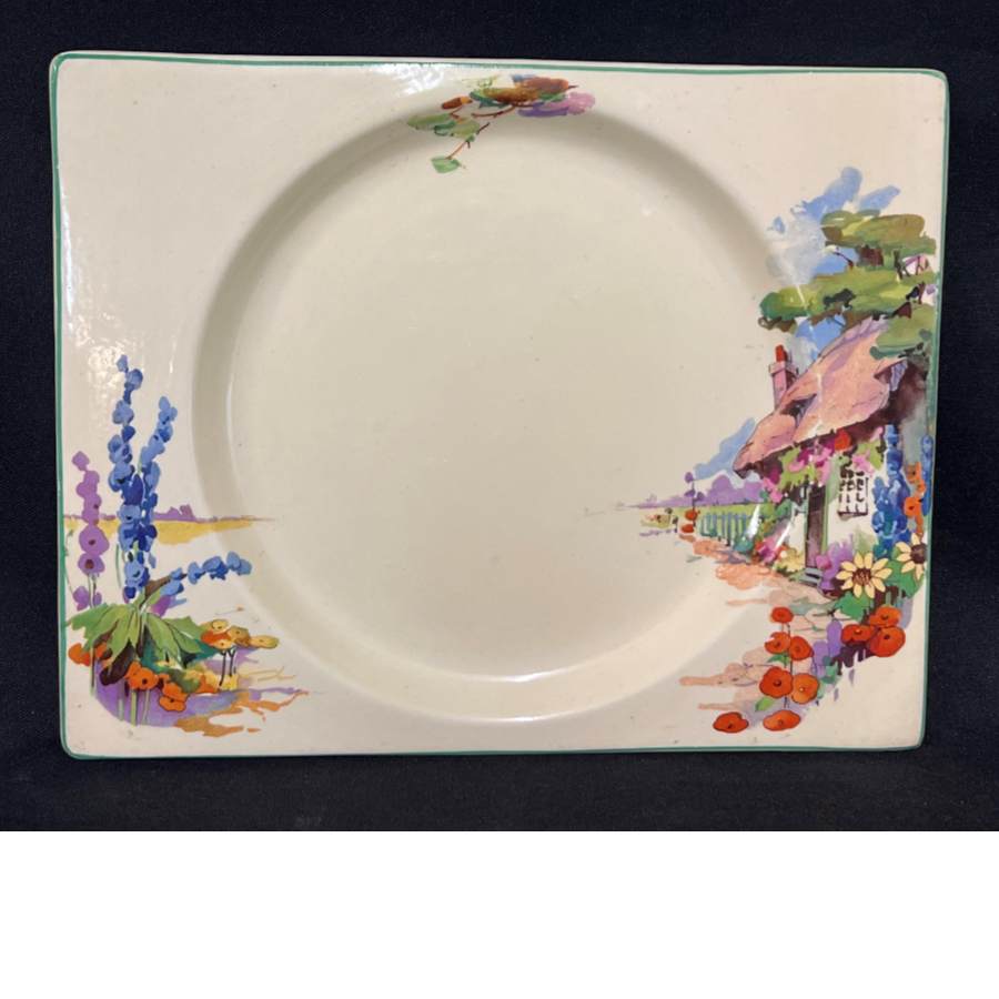 Clarice Cliff 1930's 'The Biarritz' Rectangular Plate - VIN889X-2