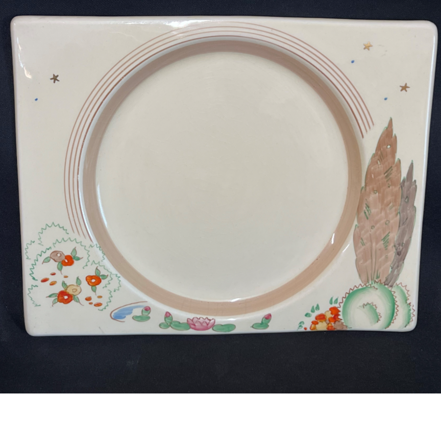 Clarice Cliff 1930's 'The Biarritz' Rectangular Plate - VIN889X-4