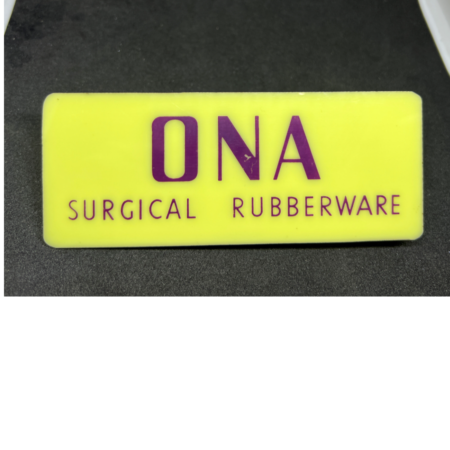 Rare Vintage Ona Condom Advertising Sign “Surgical Rubberware” - VIN974Q - 2 Available