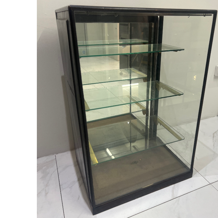 Antique Shop Counter Display Cabinet with Brass Fittings - VIN1051A