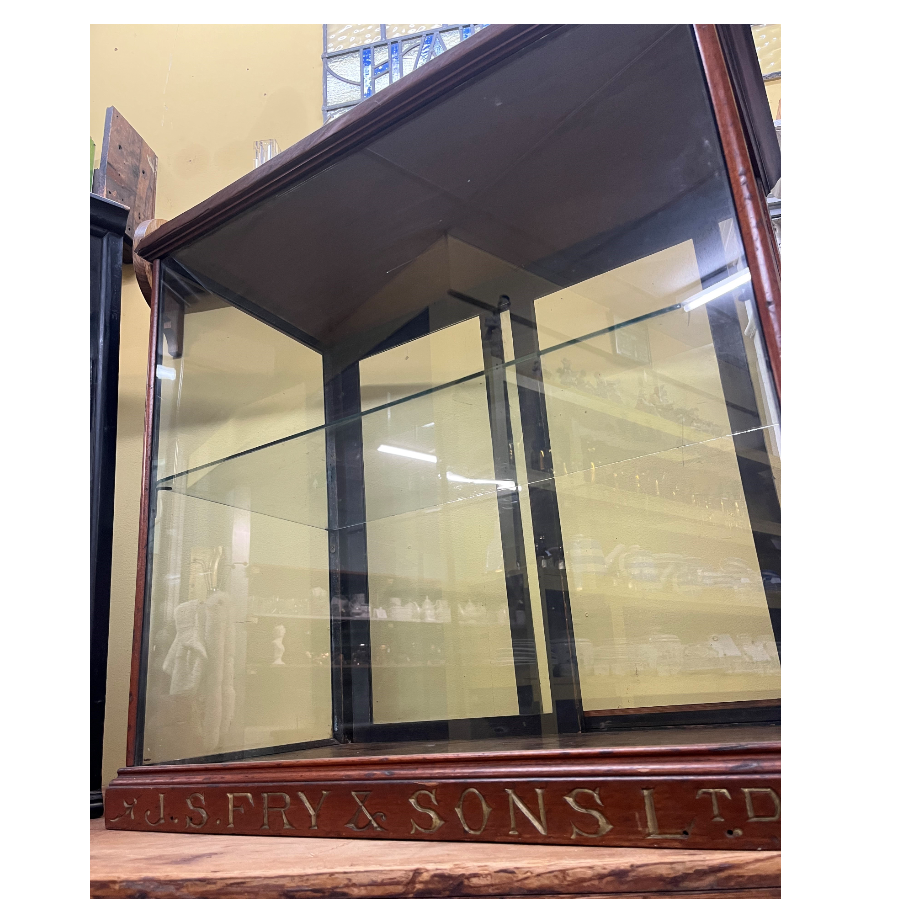 Antique Original  J.S Fry & Sons LTD Display Cabinet - VIN1051C