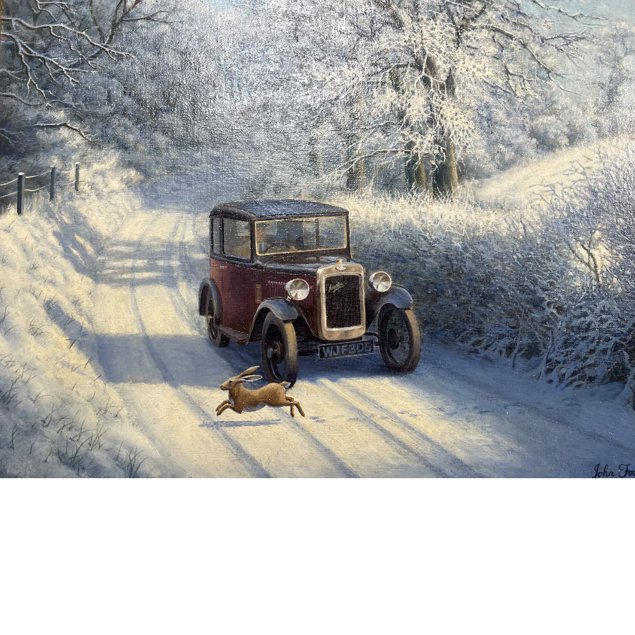 Original oil  on canvas painting Winter Scene by John Foxon GMA  - VIN1034P