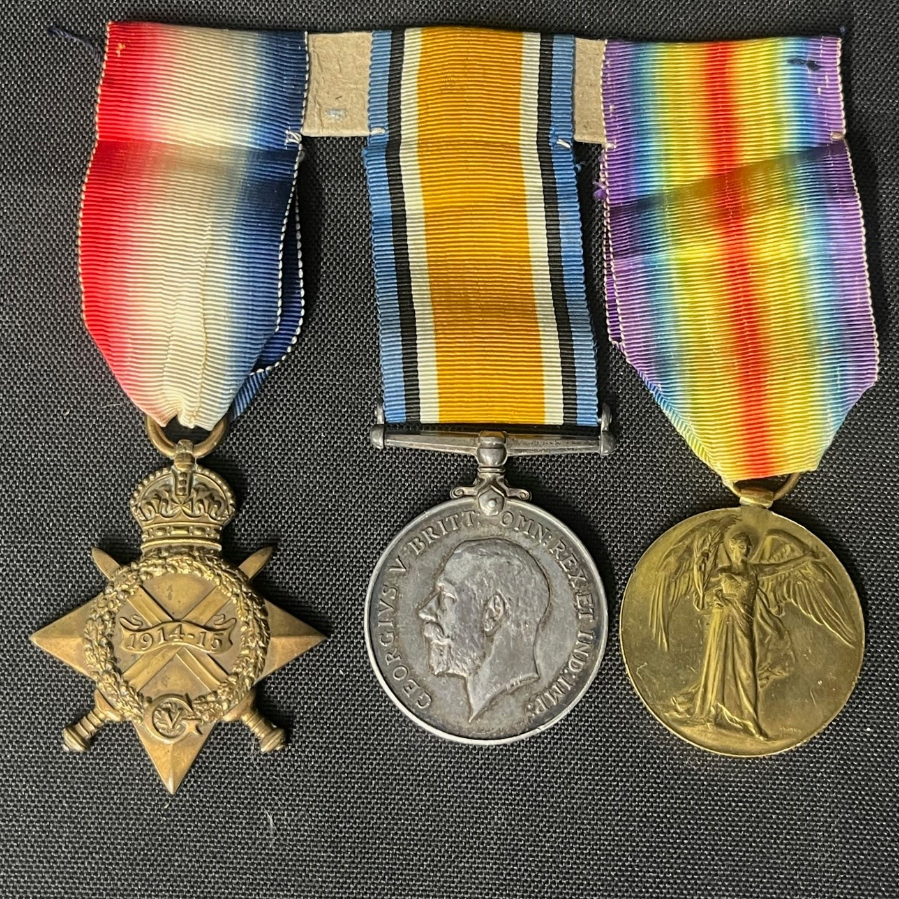 WW1 Star Trio Awarded to Alfred Thomas Moore - Leading Seaman in the Royal Navy - VIN969C