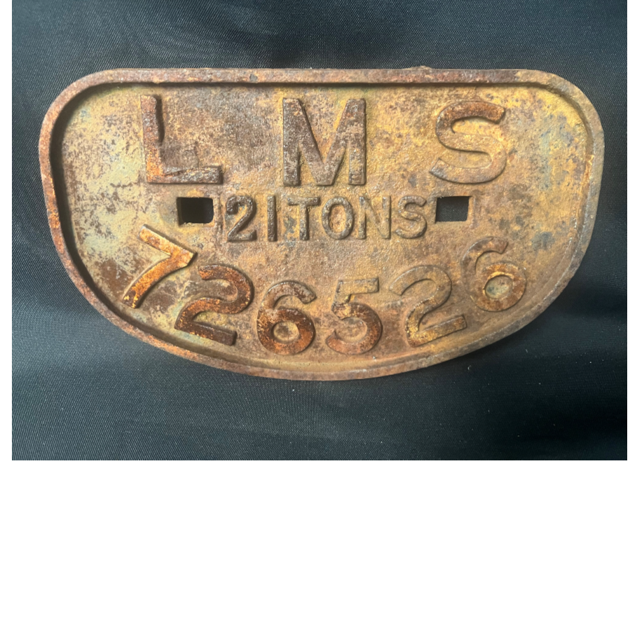 LMS railway wagon iron plate - VIN1058Q