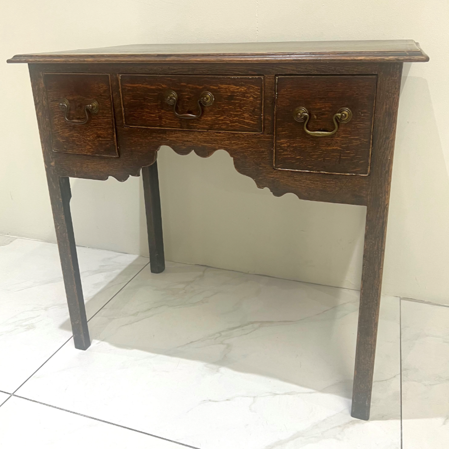 Antique Oak Low Boy Console Table - VIN1062F