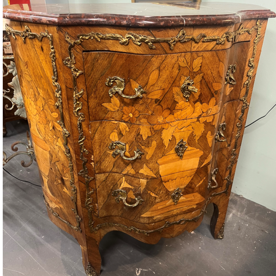 Late 19th Century Serpentine Shaped Cabinet in Walnut  VIN498B