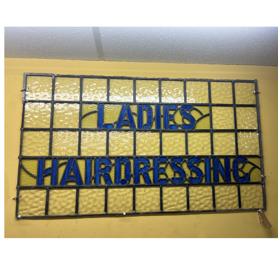 Antique Lead Ladies Hairdressing Sign - VIN753D