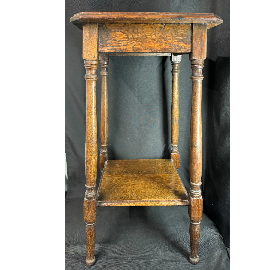 Antique oak two tier stand - VIN1066K