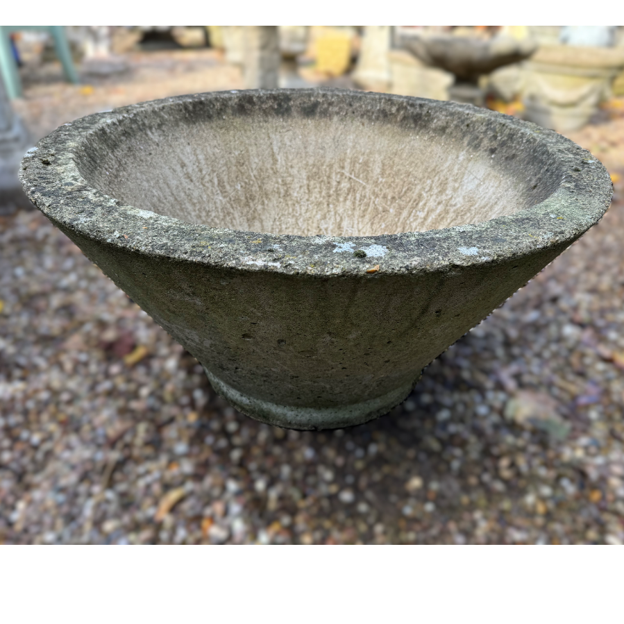 Heavy Stone Circle Planter - VIN1059H - 2 available