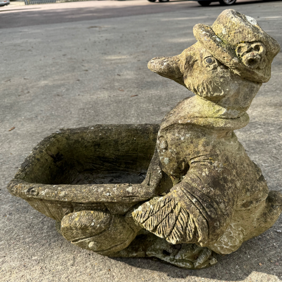 Stone Lady Duck with Wheelbarrow - VIN1031S