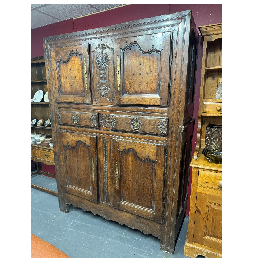 Late 18th/Early 19th Century Country French 4 Door Cabinet - VIN1084Q