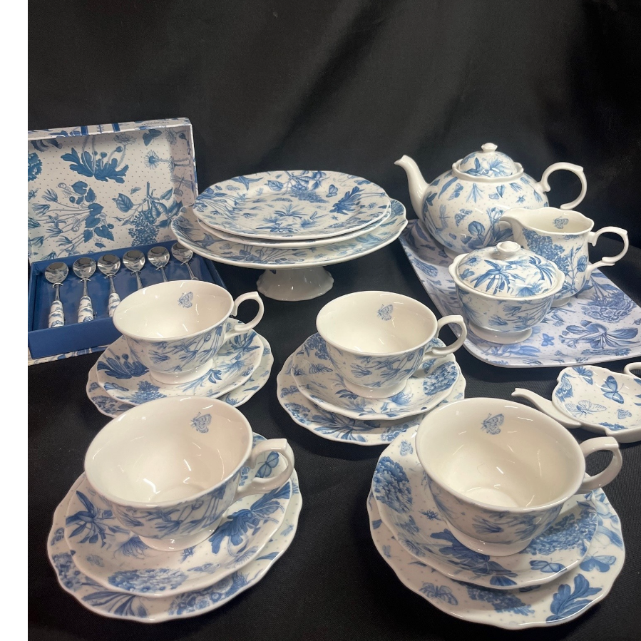 Portmeirion 'Botanic Blue' Large Tea Set - VIN1082J