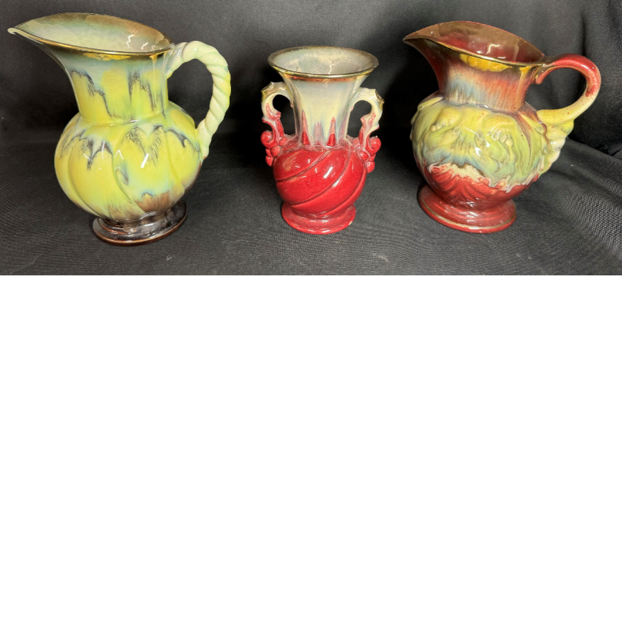 Vintage Jaspa Bay West Germany drip glazed jugs/vases - VIN1064S