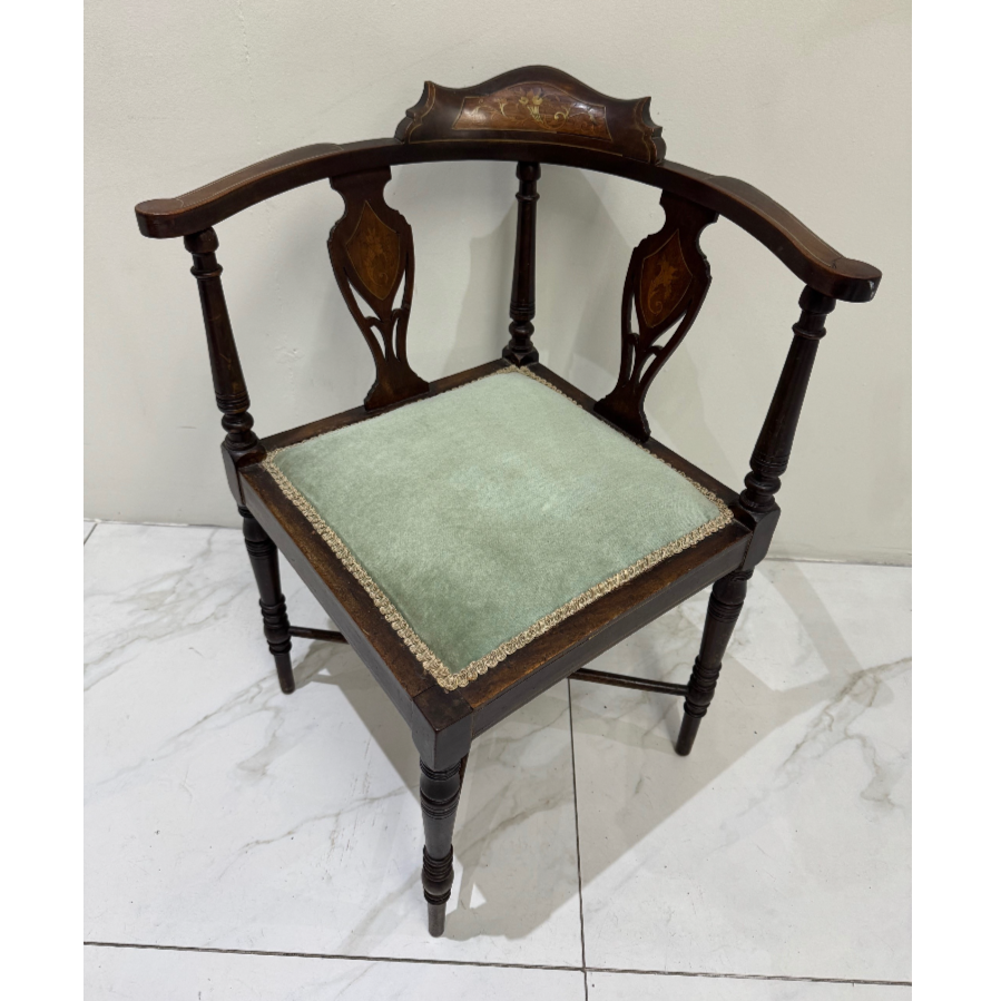 Antique Inlaid Corner Chair - VIN1077H