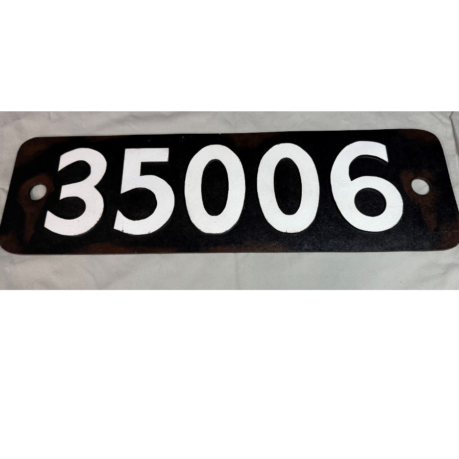 Reproduction Railway Steam Engine Number Plates '35006' - VIN859G