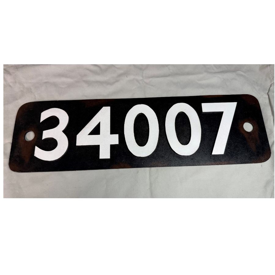 Reproduction Railway Steam Engine Number Plates '340067' - VIN859G