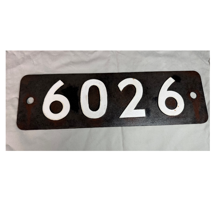 Reproduction Railway Steam Engine Number Plate '6026' - VIN859G