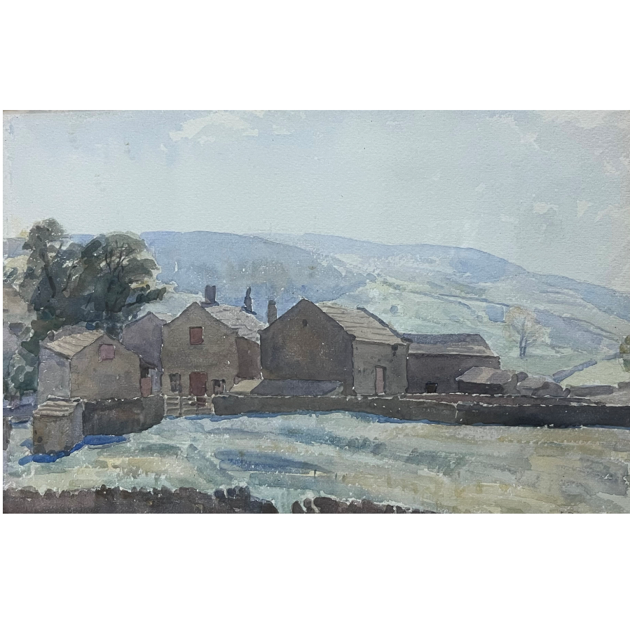 Elaine Barran - Yorkshire Farm Watercolour - VIN1063J