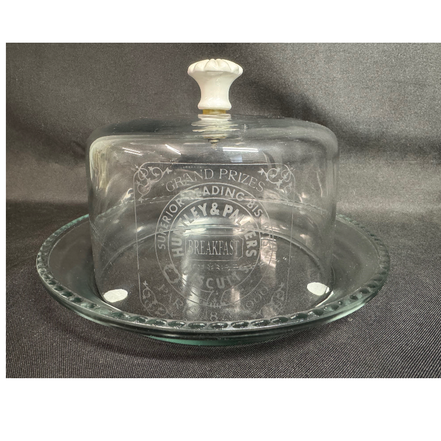 Vintage Huntley & Palmers Large Glass Advertising Dome - VIN1104E