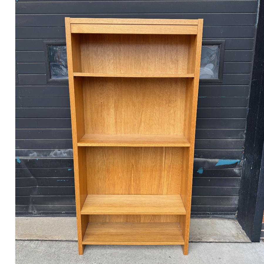 Vintage Oak Veneer Bookcase - VIN1110A