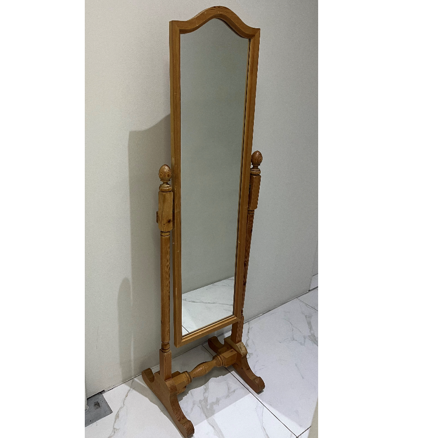 Vintage Wooden Standing Mirror - VIN1108A