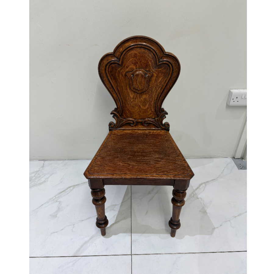 19th Century Victorian Carved Hall Chair - VIN1111E