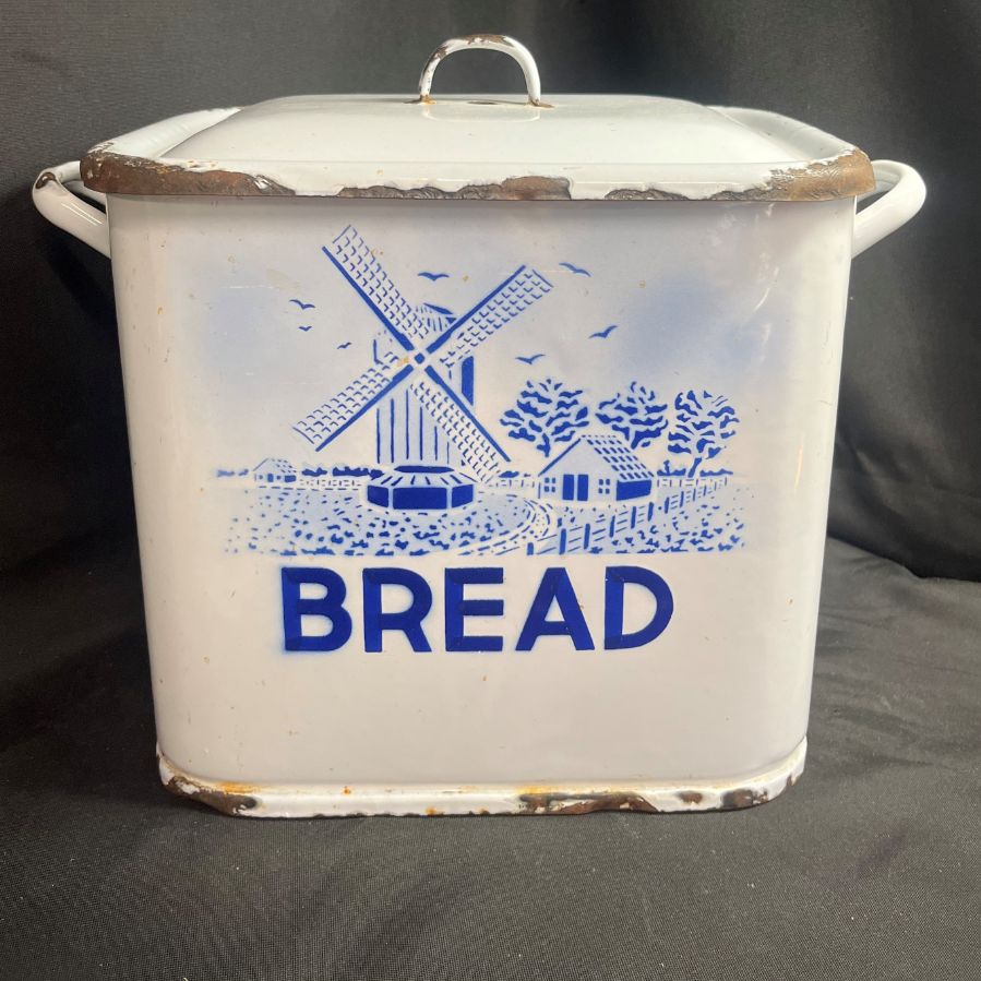 Vintage Enamel Bread Bin - VIN1105S