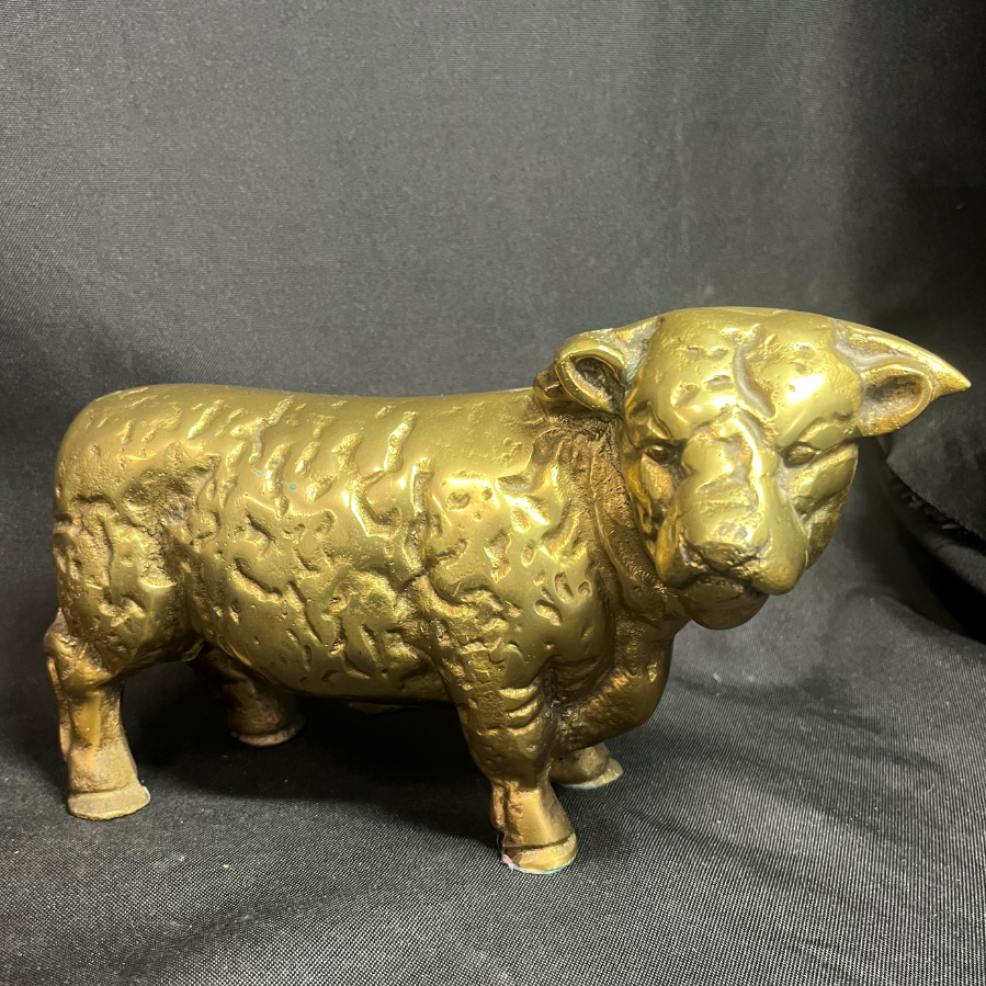 Antique Decorative Heavy Brass Bull - VIN1112X