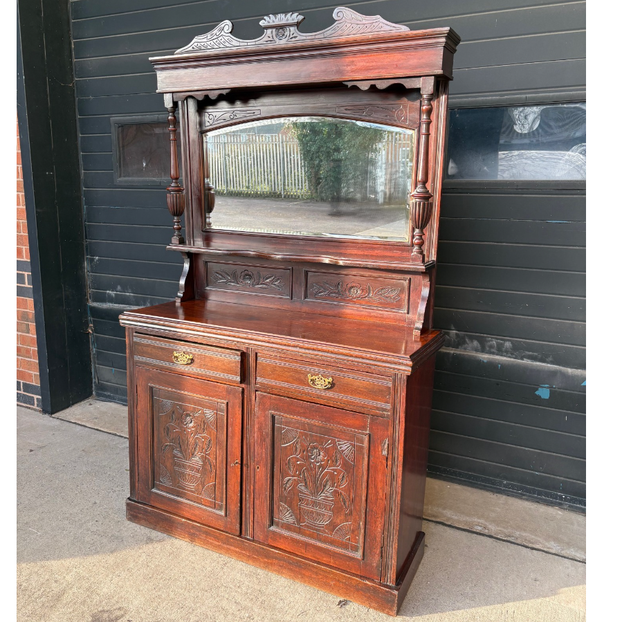 Antique Mirror Backed Sideboard - VIN1115A