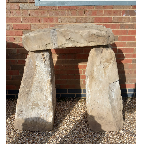 Unusual double Staddlestones found hidden in grounds of old house.VIN779P