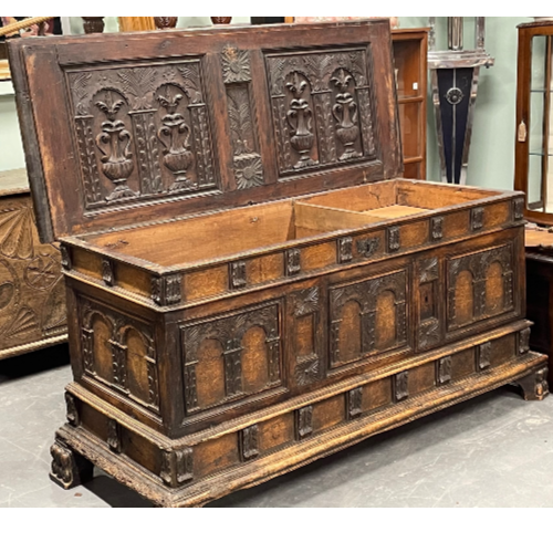 Rare antique chest coffer over 200 years old - VIN831B