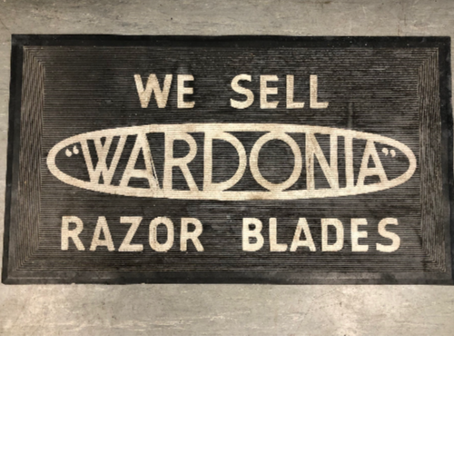 Original 1940’s barber shop rubber door mat - VIN842X